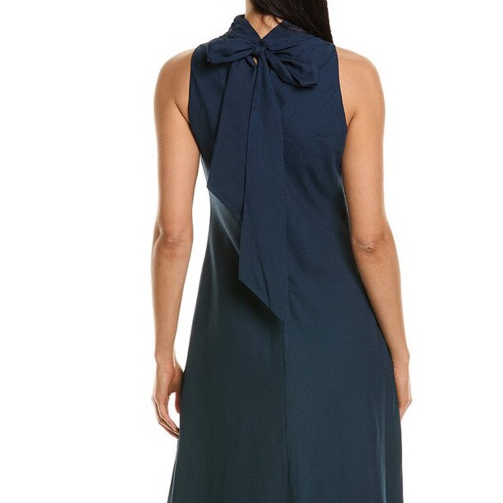 Ted Baker Blue Midi Dress Slip Mock Neck Sleeveless Eleanor Wedding Guest Size 2 View 5